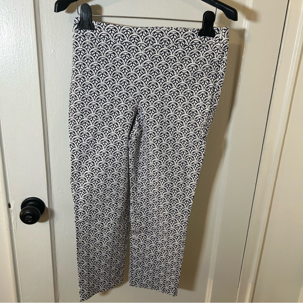 Talbots Chatham Crop white printed pants
